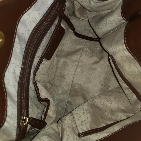 Michael Kors Hamilton Woven Mocha Purse - Picture 4 of 8